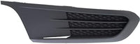 Front Bumper Grille Textured + Fog Light Covers Left Driver & Right Passenger Side Direct Replacement Compatible With 2011-2014 Volkswagen Jetta VW1036121 VW1038119 VW1039119