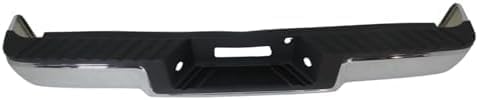 Step Bumper Assembly Chrome Steel Without Rear Object Sensor Holes Direct Replacement Compatible With 2004-2006 Ford F-150 FO1103117