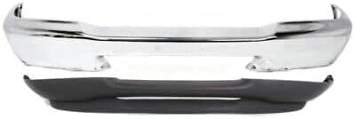 Front Bumper + Grille Chrome + Lower Valance Textured + Headlight + Corner Lamps Right Passenger & Left Driver Side Direct Replacement Compatible With 1998-2000 Ford Ranger FO1200340