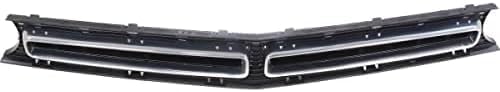 Front Grille Textured Shell And Insert With Chrome Molding Direct Replacement Compatible With 2015-2022 Dodge Challenger CH1200389 68259754AD