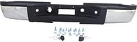 Step Bumper Assembly Chrome Steel Without Rear Object Sensor Holes Direct Replacement Compatible With 2007-2010 Chevrolet Silverado/GMC Sierra 3500HD GM1103153
