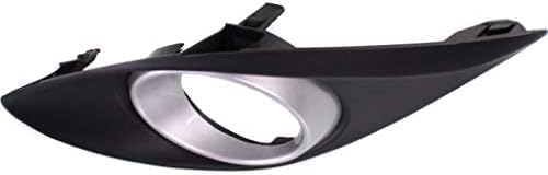 Set Of 2 Front Fog Light Molding Silver Left Driver & Right Passenger Side Direct Replacement Compatible With 2011-2014 Mazda 2 MA1039109 MA1038109 DR6150C10A DR6150C20A
