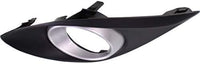 Set Of 2 Front Fog Light Molding Silver Left Driver & Right Passenger Side Direct Replacement Compatible With 2011-2014 Mazda 2 MA1039109 MA1038109 DR6150C10A DR6150C20A