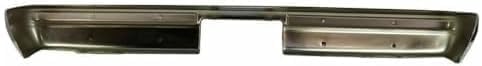 Rear Bumper Face Bar Chrome Steel Without Impact Strip Holes Direct Replacement Compatible With 1981-1987 Chevrolet & GMC C/K Series / 1981-1991 Suburban GM1102136 14021280
