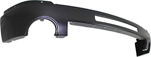Front Bumper Primed Steel + Lower Valance Air Deflector Textured + Extension + Fog Lamps Assembly Left & Right Side Direct Replacement Compatible With 2011-2013 GMC Sierra 1500