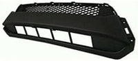 Front Bumper Primed + Lower & Upper Grille Textured Black Shell and Insert with Moldings + Lower Valance Direct Replacement Compatible with 2012-2015 Honda Pilot