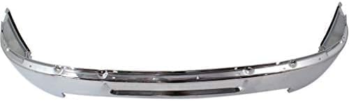Front Bumper Impact Bar Chrome Steel Without Fog Light Holes Direct Replacement Compatible With 2011-2014 Chevrolet Silverado 2500/3500 GM1002838 25832522