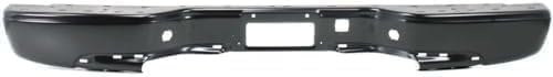 Rear Step Bumper Fleetside Powdercoated Black Steel Direct Replacement Compatible With 1999-2006 Chevrolet Silverado/GMC Sierra 1500 2500HD 3500 GM1102412 88944059