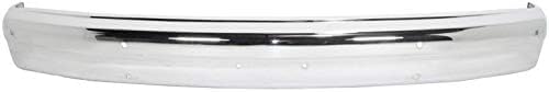 Front Bumper Face Bar Chrome Without Molding Holes Direct Replacement Compatible With 1991-1996 Dodge Dakota CH1002167 55034316