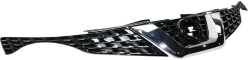 Front Grille Primed Shell And Insert With Chrome Molding Direct Replacement Compatible With 2015-2017 Nissan Juke NI1200275 620703YM0B