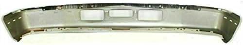 Front Bumper Chrome Steel With Air And Molding Hole Direct Replacement Compatible With 1992-1997 Ford F-Series FO1002254 F3TZ17757AB
