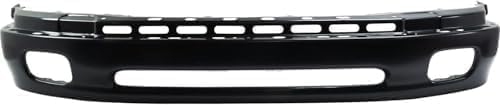 Front Bumper Primed Steel + Upper Cover Textured + Bumper Mounting Bracket Left Driver And Right Passenger Side Direct Replacement Compatible With 2000-2006 Toyota Tundra TO1002171