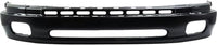 Front Bumper Primed Steel + Upper Cover Textured + Bumper Mounting Bracket Left Driver And Right Passenger Side Direct Replacement Compatible With 2000-2006 Toyota Tundra TO1002171