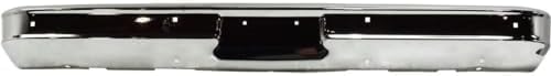 Front Bumper Chrome Steel Without Impact Strip Holes Direct Replacement Compatible With 1973-1980 Chevrolet & GMC C/K Series Full Size Pickup GM1002257 6272560