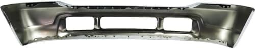 Front Bumper Chrome Steel Without Lower Valance Holes Direct Replacement Compatible With 1999-2004 Ford F Series Super Duty FO1002374 1C3Z17757MAA F81Z17757BA