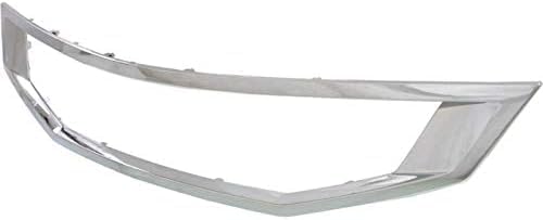Front Grille Insert Primed With Chrome Molding Plastic Direct Replacement Compatible With 2008-2010 Honda Accord HO1200192 HO1210123 71121TE0A01 71122TE0A01
