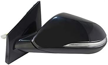 Front Power Mirror Manual Folding Heated Primed Left Driver Side Direct Replacement Compatible With 2015-2019 Hyundai Sonata HY1320204 87610C2010