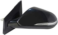 Front Power Mirror Manual Folding Heated Primed Left Driver Side Direct Replacement Compatible With 2015-2019 Hyundai Sonata HY1320204 87610C2010