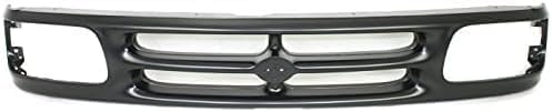 Front Grille Primed Shell And Insert Plastic Direct Replacement Compatible With 1994-1997 Mazda Pickup MA1200145 ZZM150710