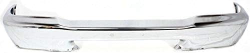 Front Bumper Chrome Without Pad Holes Direct Replacement Compatible With 1998-2000 Ford Ranger FO1002361 XL5Z17757BA