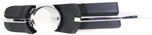 Set Of 2 Front Fog Light Molding Primed With Chrome Trim Left Driver & Right Passenger Side Direct Replacement Compatible With 2008-2012 Chevrolet Malibu GM1039115 GM1038115 25905342