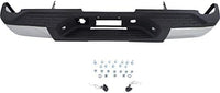 Step Bumper Assembly Chrome Steel Without Rear Object Sensor Holes Direct Replacement Compatible With 2007-2010 Chevrolet Silverado/GMC Sierra 3500HD GM1103153