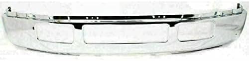 Front Bumper Steel + Grille Chrome + Upper Cover Primed + Lower Valance Panel Textured Direct Replacement Compatible With 2005-2007 Ford F-Series Super Duty FO1057292 FO1200456