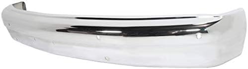 Front Bumper Face Bar Chrome Without Molding Holes Direct Replacement Compatible With 1991-1996 Dodge Dakota CH1002167 55034316