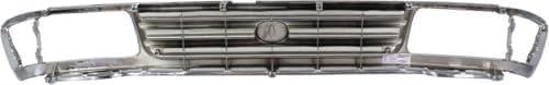 Front Grille Assembly Chrome Shell With Primed Insert Plastic Direct Replacement Compatible With 1993-1998 Toyota T100 TO1200192 5311134021