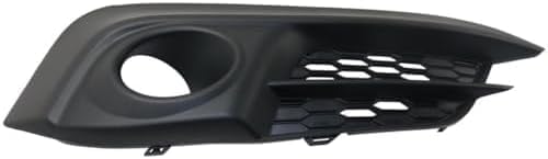 Set Of 2 Front Fog Lamp Molding Primed Right Passenger & Left Driver Side Direct Replacement Compatible With 2016-2018 Honda Civic HO1039129 HO1038129 71103TBAA10 71108TBAA10
