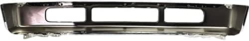 Front Bumper Face Bar Chrome Steel With Molding Pad Holes Direct Replacement Compatible With 2008-2010 Ford F-250/350 Super Duty FO1002406 8C3Z17757B
