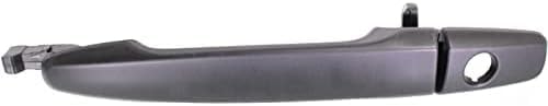 Front Exterior Door Handle + Cover Primed Plastic with Keyhole Left Driver Side Direct Replacement Compatible with 2008-2017 Mitsubishi Lancer FDH010237 5716A013XA 5716A015XA