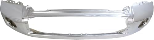 Front Bumper Steel Chrome With Park Assist Sensor Holes + Mounting Arm Brackets Left & Right Side Direct Replacement Compatible With 2007-2013 Toyota Tundra TO1002181 TO1067166
