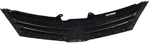 Front Grille Chrome Shell & Primed Insert Direct Replacement Compatible With 2010-2012 Nissan Versa NI1200242 62310ZW80A