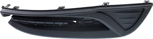Set Of 2 Front Fog Light Cover Textured Plastic Left Driver & Right Passenger Side Direct Replacement Compatible With 2013-2015 Honda Civic HO1039113 HO1038113