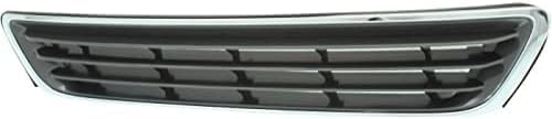Front Grille Chrome Shell With Gray Insert Plastic Direct Replacement Compatible With 1997-1999 Lexus ES300 LX1200104 5310133040B0