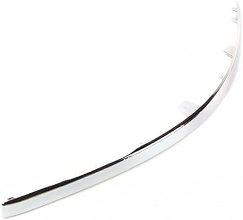 Front Bumper Molding Chrome Plastic Left Driver Side Direct Replacement Compatible With 2008-2010 Chrysler Town And Country CH1046102 5113149AA