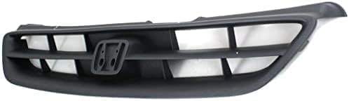 Front Grille Primed Shell And Insert Plastic Direct Replacement Compatible With 1998-2000 Honda Accord HO1200140 75101S82A01