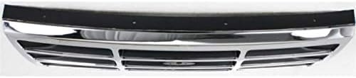 Front Grille Chrome Shell With Plastic Insert Direct Replacement Compatible With 1992-1997 Ford F-Series FO1200173 F4TZ8200A