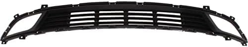 Front Bumper Grille Textured Dark Gray Plastic With Pre-Collision System Direct Replacement Compatible With 2017-2018 Kia Forte KI1036135 86522B0000