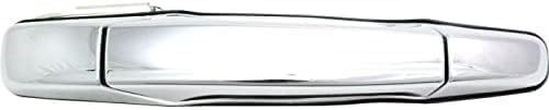 Rear Exterior Door Handle Chrome Right Passenger Side Direct Replacement Compatible with 2007-2013 Chevrolet Silverado 1500 2500 3500HD GM1521130 25960522