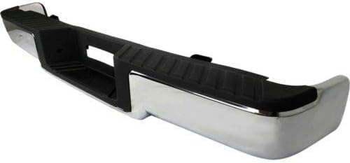 Rear Step Bumper Face Bar With Pads Chrome Steel Direct Replacement Compatible With 2006-2008 Ford F-150 FO1103140 8L3Z17906B-PFM