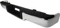 Rear Step Bumper Face Bar With Pads Chrome Steel Direct Replacement Compatible With 2006-2008 Ford F-150 FO1103140 8L3Z17906B-PFM