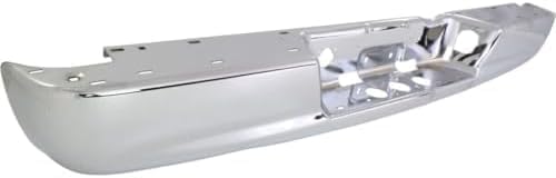 Rear Step Bumper Face Bar Chrome Steel & Pad Plastic Direct Replacement Compatible With 2002-2008 Dodge Ram 1500/2003-2009 2500 3500 CH1102371 CH1191110 68004420AB 55077340AD