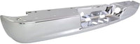 Rear Step Bumper Face Bar Chrome Steel & Pad Plastic Direct Replacement Compatible With 2002-2008 Dodge Ram 1500/2003-2009 2500 3500 CH1102371 CH1191110 68004420AB 55077340AD