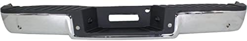 Step Bumper Assembly Chrome Steel With Rear Object Sensor Holes Direct Replacement Compatible With 2006-2008 Ford F-150 / Lincoln Mark FO1103138 8L3Z17906C-PFM