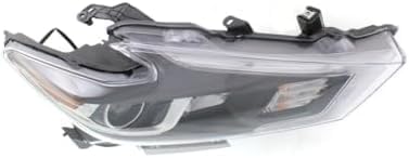 Set Of 2 Front Head Light Assembly Plastic Left Driver & Right Passenger Side Direct Replacement Compatible With 2016-2018 Nissan Maxima NI2503235 NI2502235 260104RF9B 260104RF0B