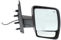 Set Of 2 Front Power Mirror Manual Folding Heated Chrome Plastic Without Signal Light Left Driver & Right Passenger Side Direct Replacement Compatible With 2012-2021 Nissan NV-Series