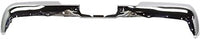 Step Bumper Face Bar Only Chrome Steel Without Sensor Holes Direct Replacement Compatible With 2005-2015 Toyota Tacoma TO1102240 5215104061