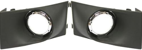 Set Of 2 Front Fog Lamp Molding Primed Plastic Right Passenger & Left Driver Side Direct Replacement Compatible With 2008-2011 Ford Focus FO2599101 FO2598101 8S4Z15266AA 8S4Z15266AB